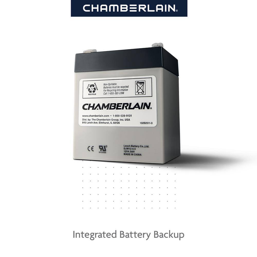 Chamberlain C2212T 1/2 HP Smart Chain Drive Garage Door Opener with Battery Backup