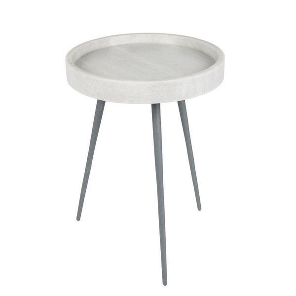 Zuiver Karrara Rounded White Marble End Table
