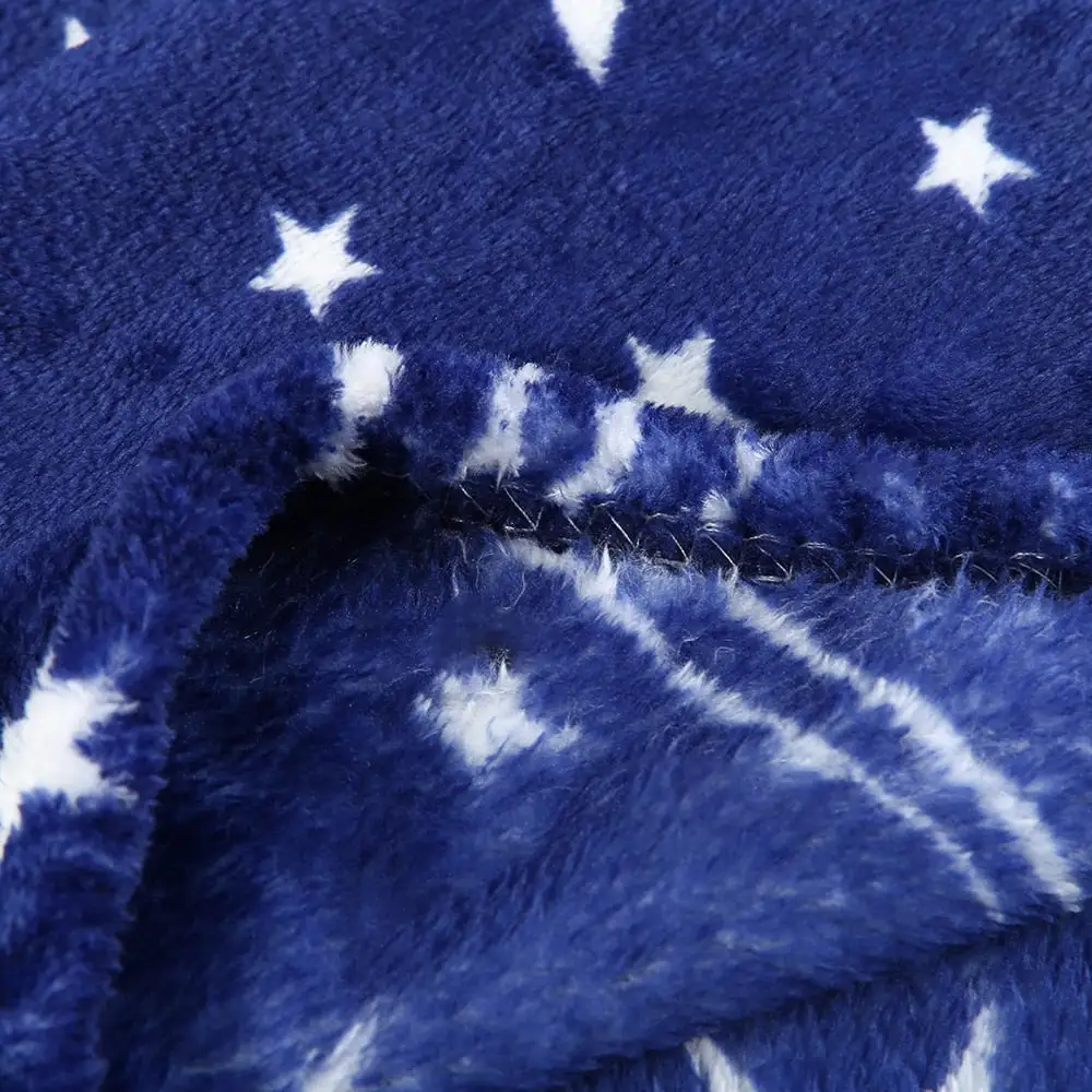 High Quality Blanket Super Soft Warm Solid Warm Micro Plush Fleece Star Blanket Throw Rug Sofa Bedding