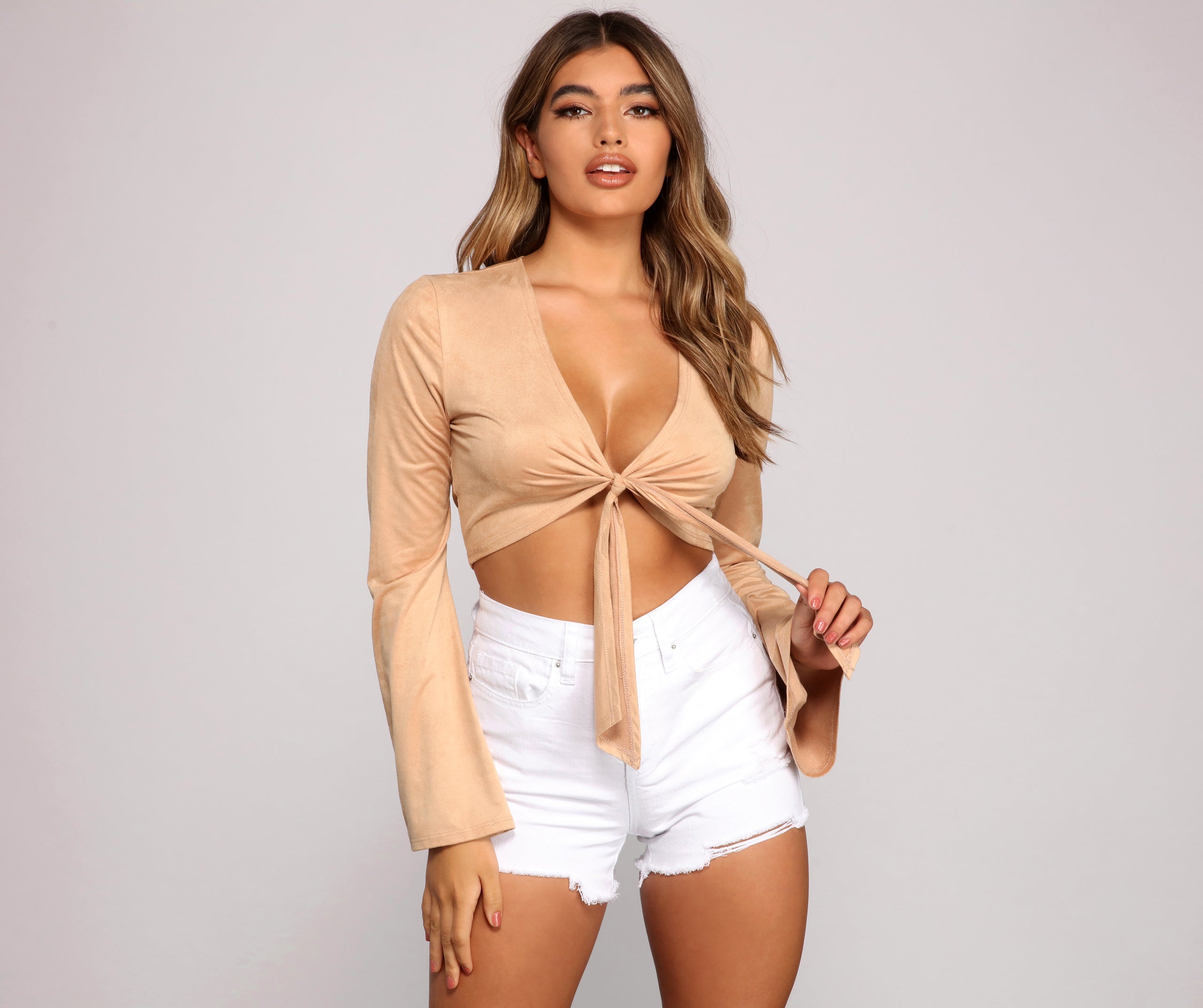Major Boho Vibes Tie-Front Top