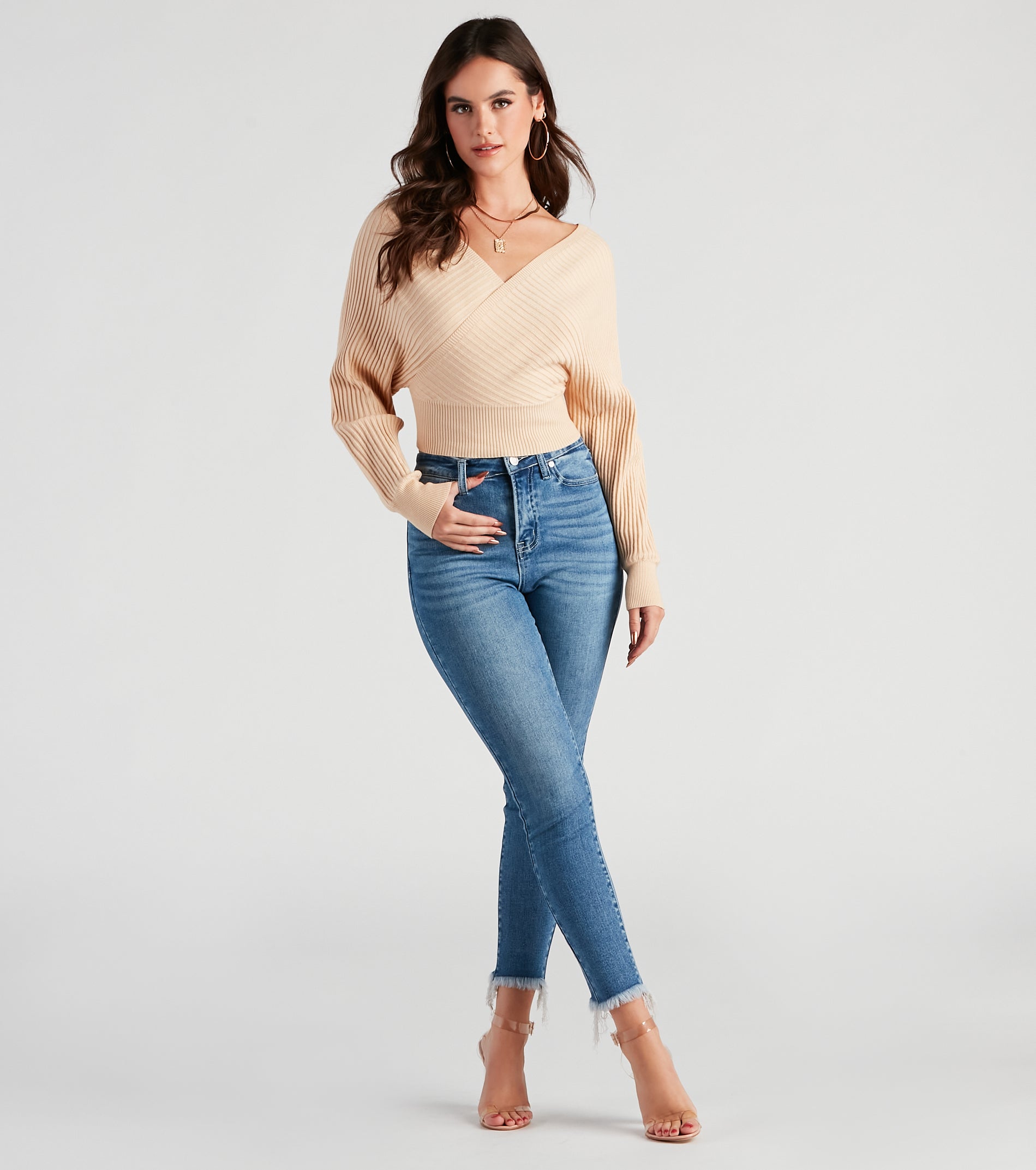 Harper Mid-Rise Frayed Skinny Jeans by Windsor Denim
