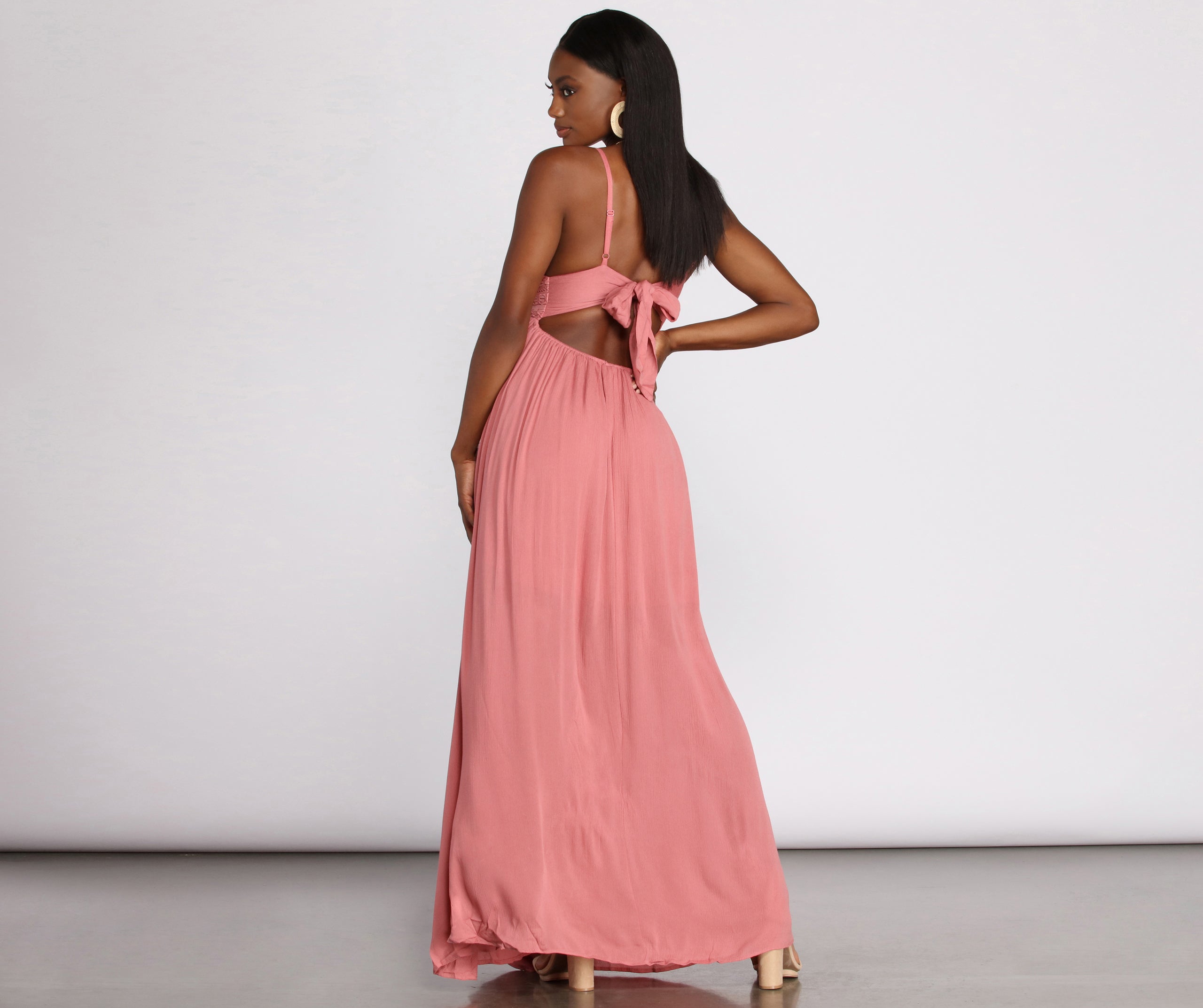 Breezy Babe Crochet Maxi Dress