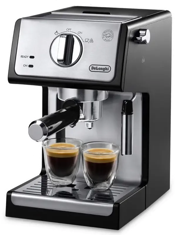De'Longhi Manual Espresso Machine - Stainless Steel and Black