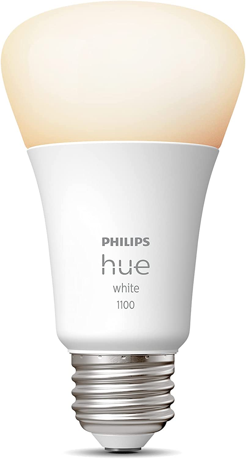 Philips Hue 476977 A19 Smart Light Bulb， 4 Pack， White， 4 Count