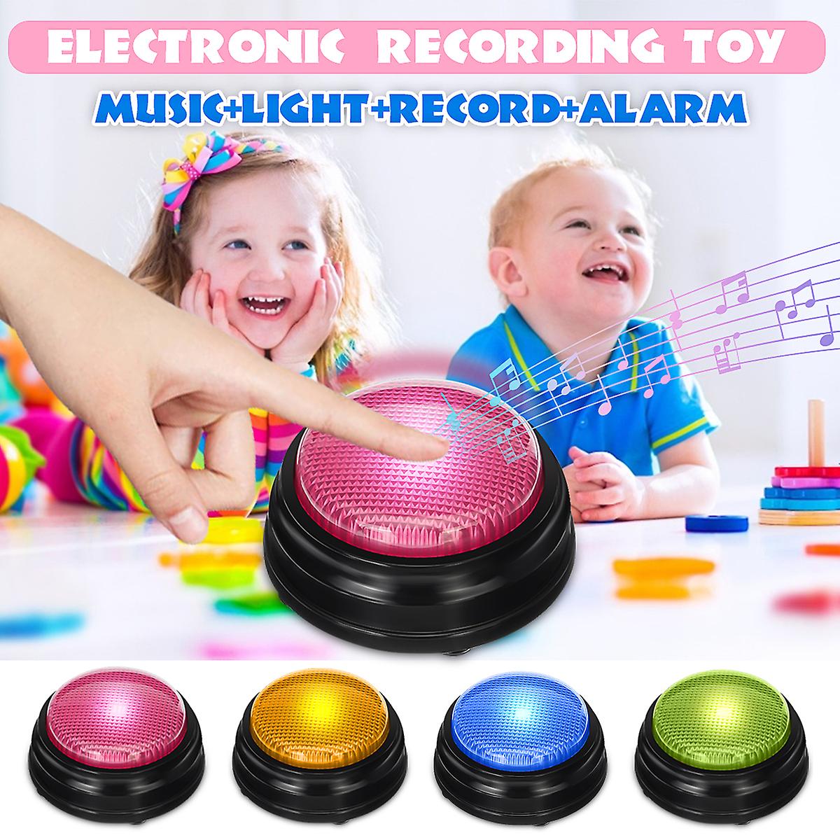 Recordable Talking Button Game Answer Buzzer Alarm Button With Led Adult Event Game Party Tools Bar Kids Children Toy Gifts