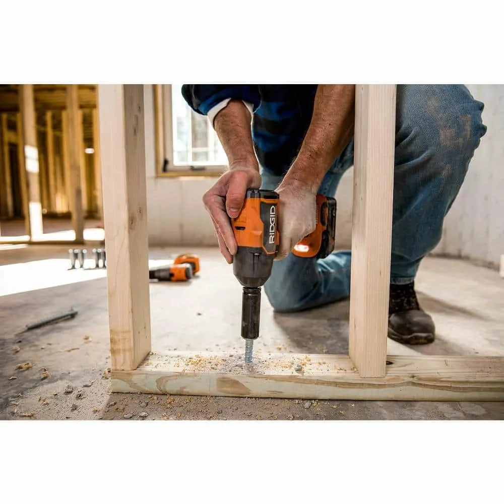 RIDGID 18V Brushless Cordless 1/2 in. Impact Wrench Kit with 4.0 Ah Battery and Charger R86012K