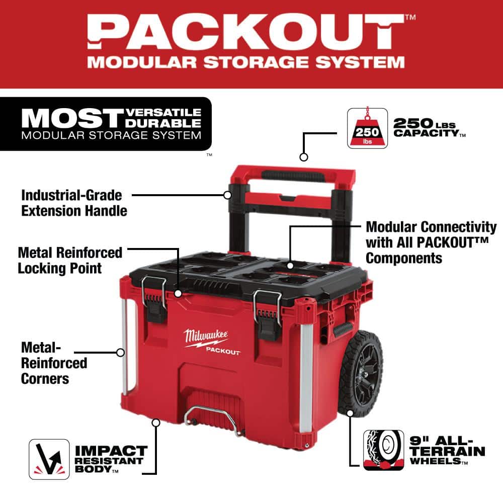 💝(LAST DAY CLEARANCE SALE 70% OFF)MW PACKOUT 22 in. Rolling Tool Box, 22 in. Large Tool Box and 22 in. Medium Tool Box 8426-8425-8424