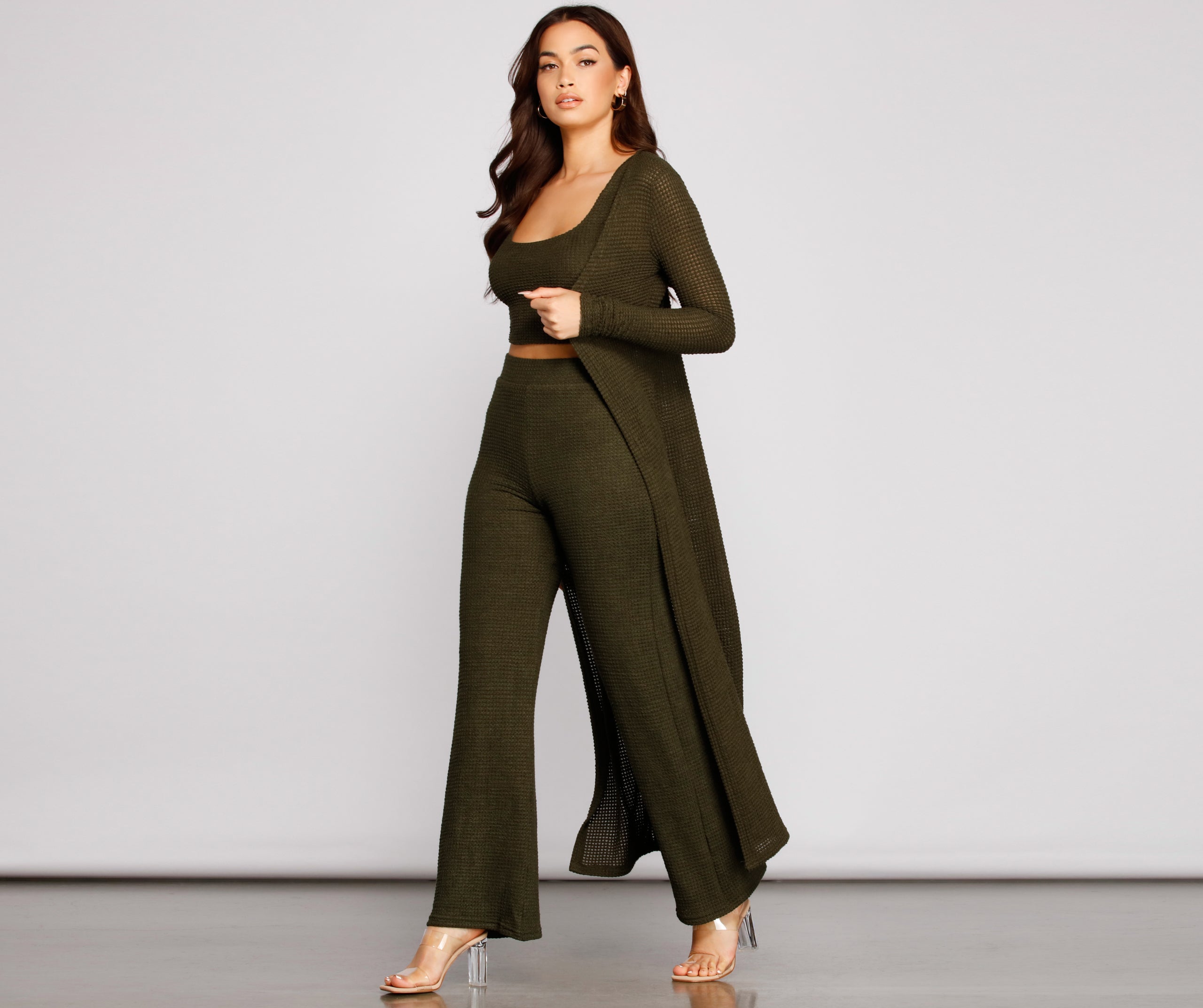 Trendy Textures High Waist Pants