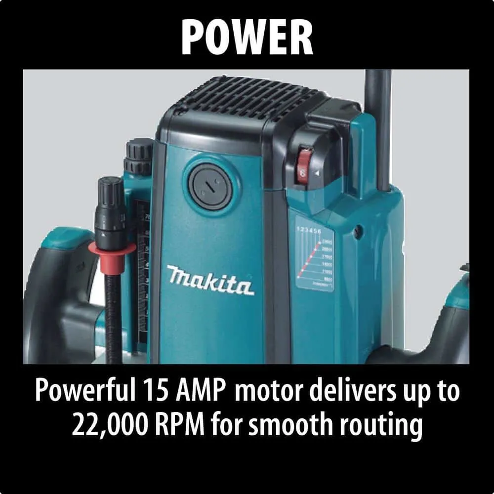Makita 15-Amp 3-1/4 HP Corded Plunge Router RP1800