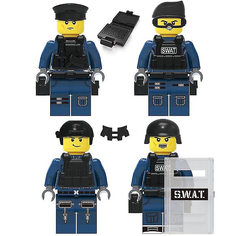 Miman  22 Pieces Of Military Police Building Blocks Minifigure Diy Small Particles Assembled Doll Ornaments Boys Educational Toys