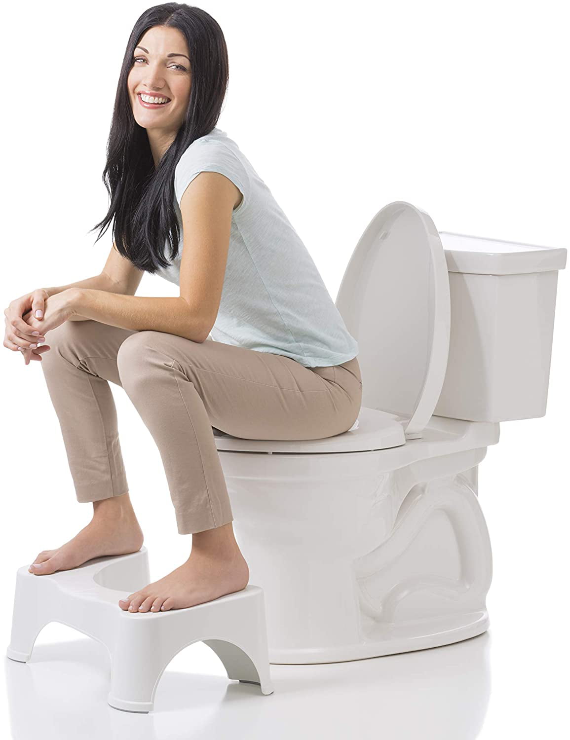 Squatty Potty The Original Bathroom Toilet Stool, 7 Inch height, White