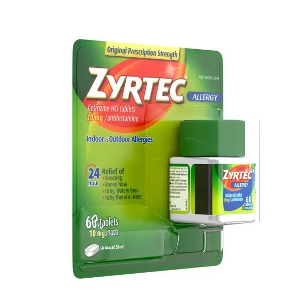 Zyrtec 60-Count 10 mg Allergy Tablets