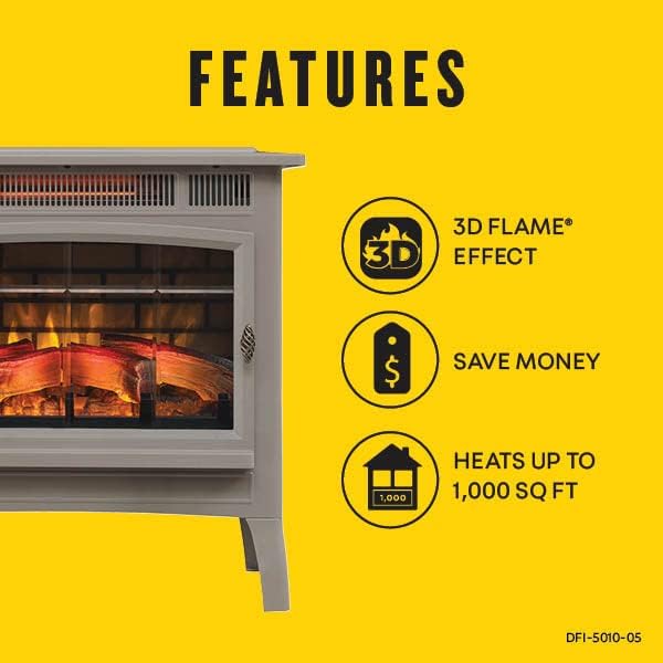 💝Last Day 70% Off✨ Electric Infrared Quartz Fireplace Stove with 3D Flame Effect