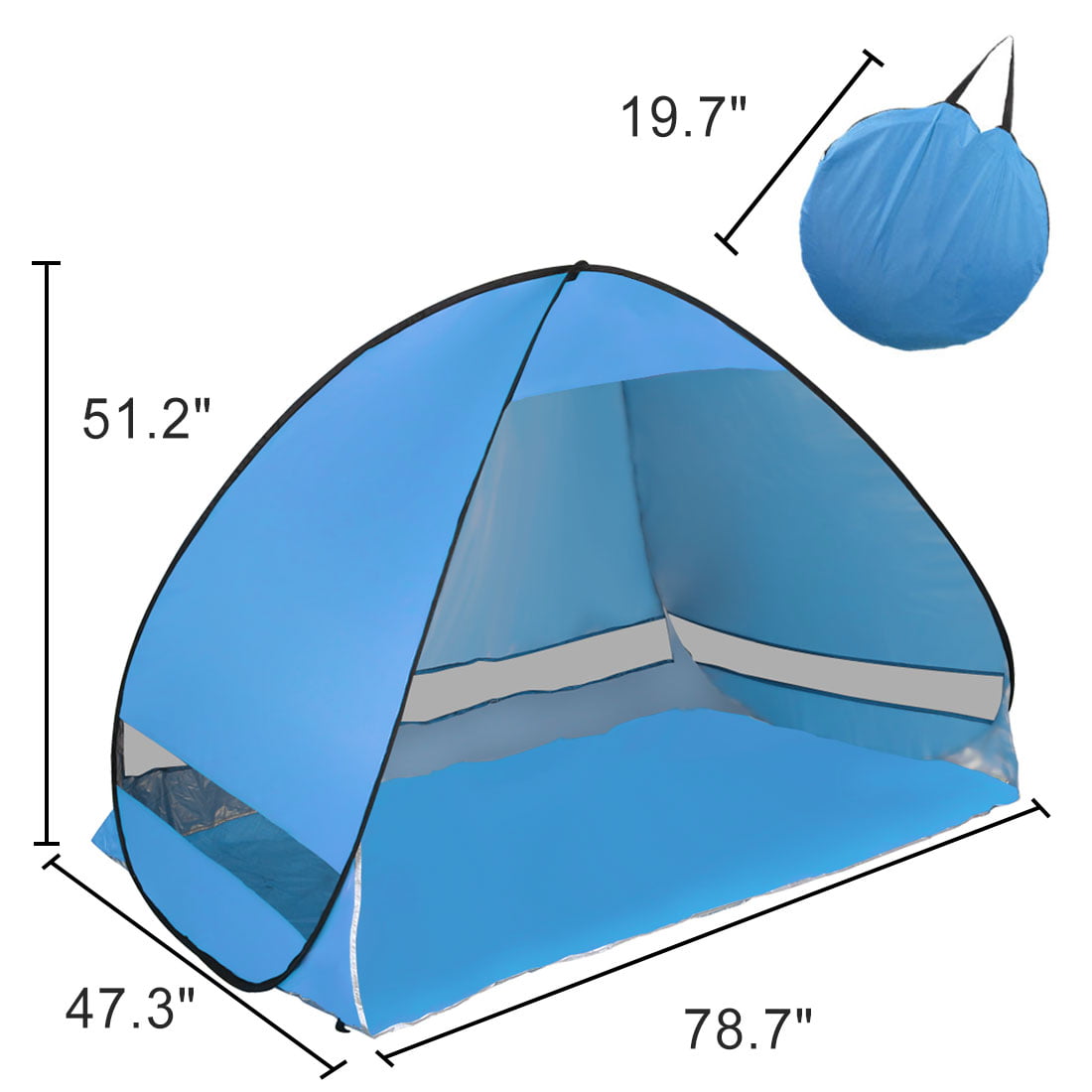 Lightweight Picnic Fishing Beach Shade Tent Sun Shelter Pop up Instant Portable Family Anti UV Cabana