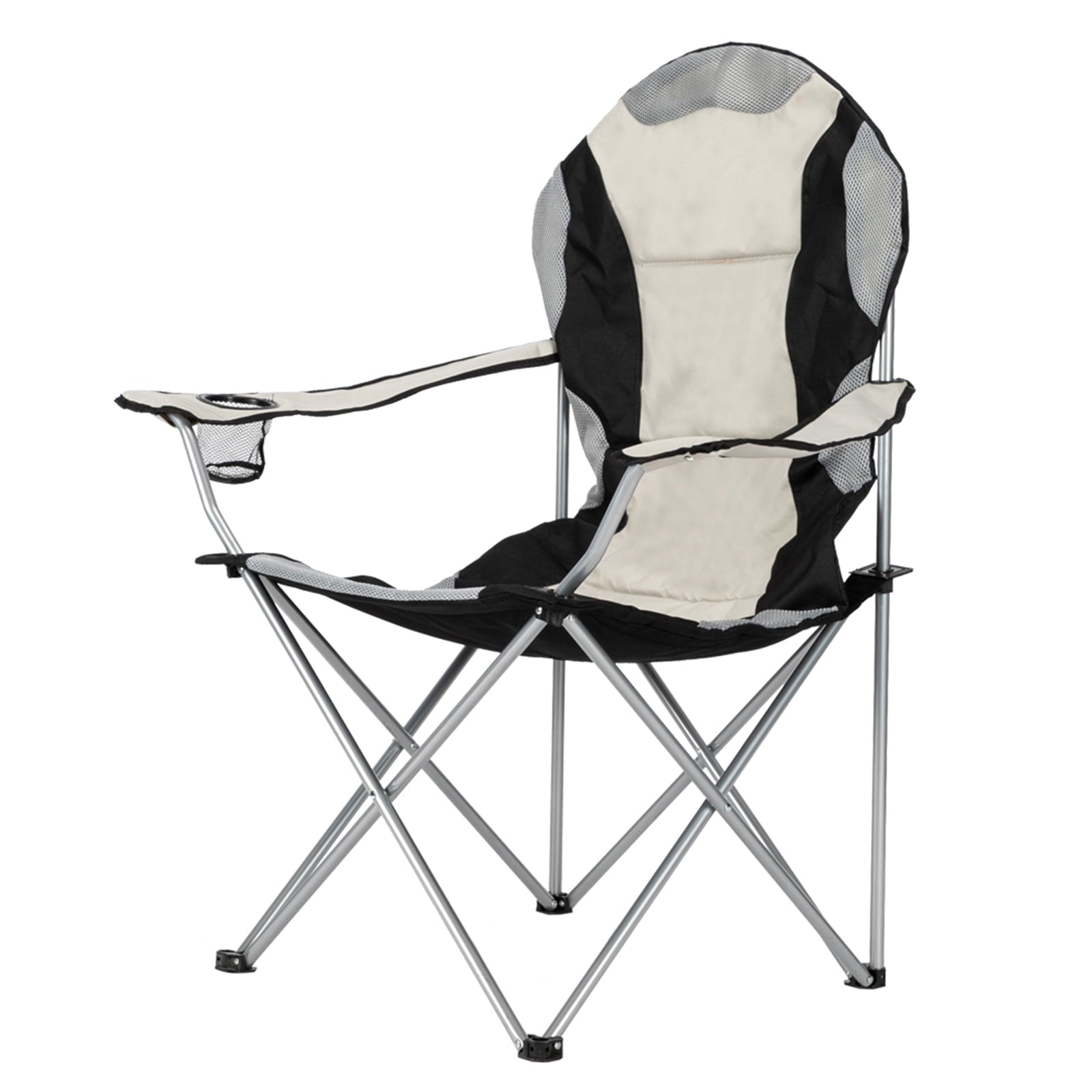 Suzicca Medium Camping Chair Fishing Chair Folding Chair Black Gray