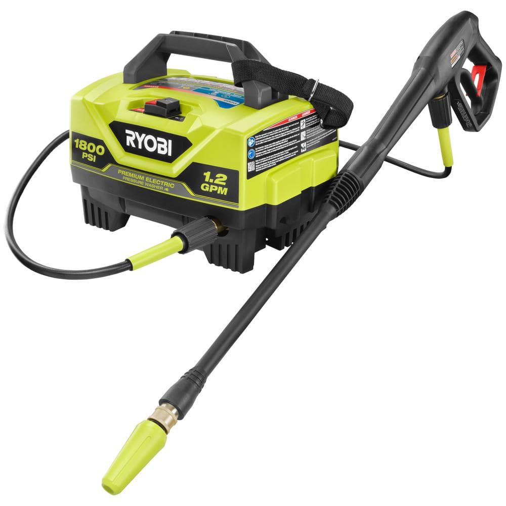 RYOBI RY141802-SC 1800 PSI 1.2 GPM Cold Water Electric Pressure Washer with Surface Cleaner