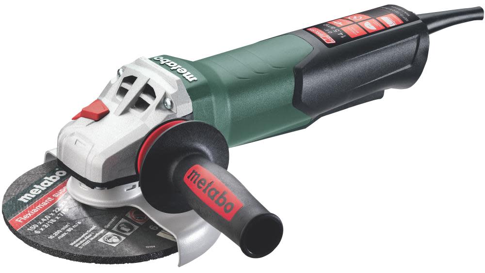Metabo 6 Angle Grinder 9600 RPM 14.5 Amp with Non Locking Paddle