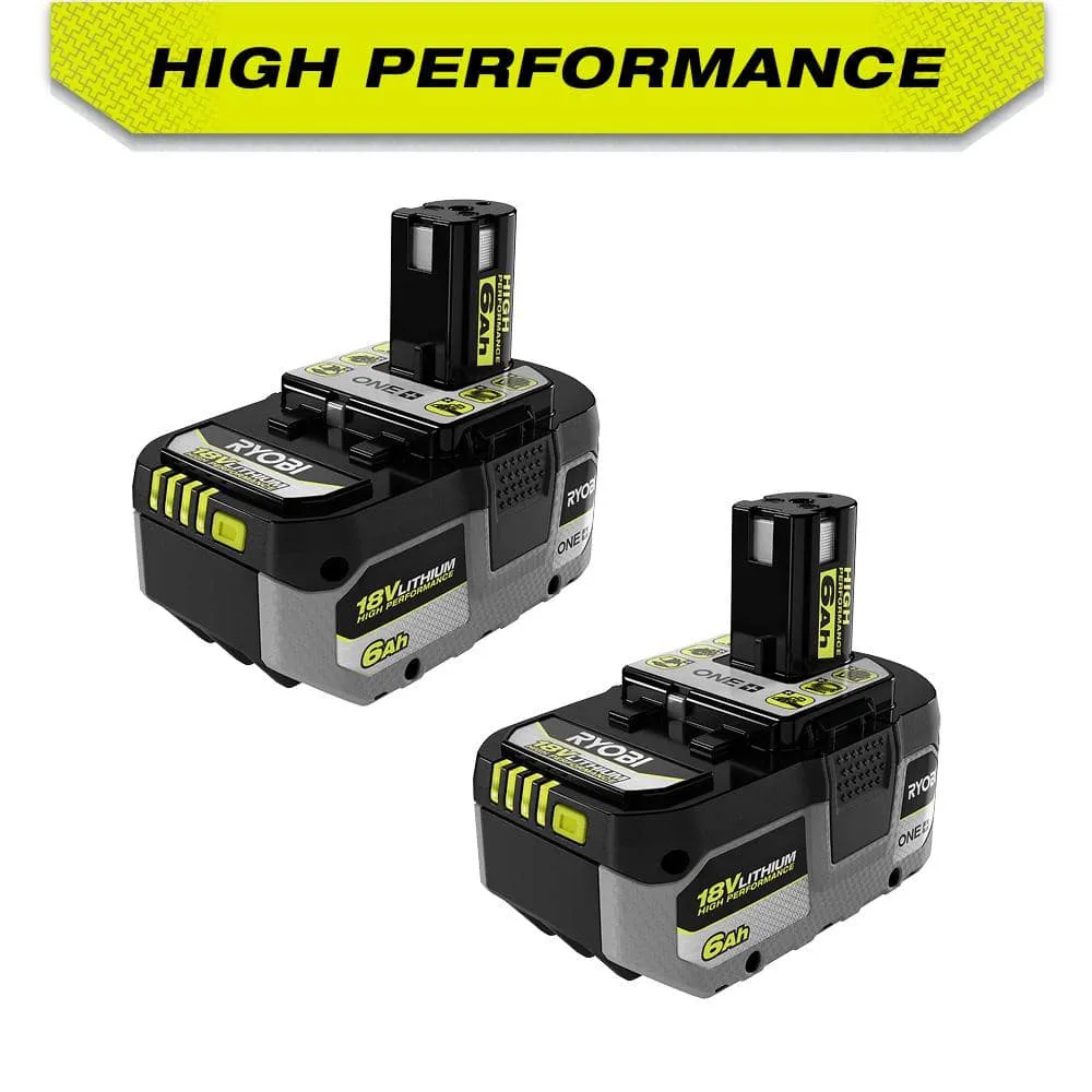 RYOBI ONE+ HP 18V HIGH PERFORMANCE Lithium-Ion 6.0 Ah Battery (2-Pack) PBP2007