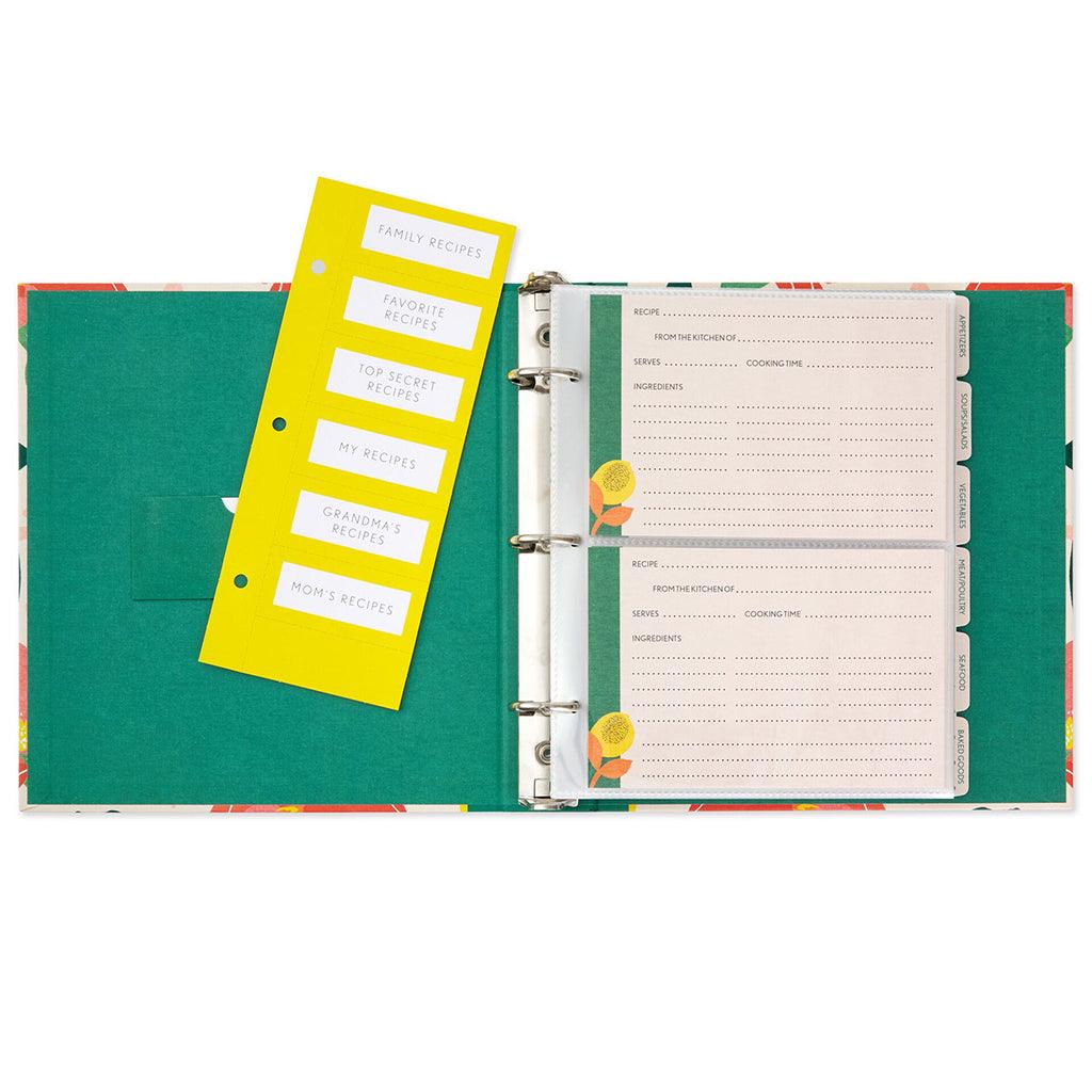 Hallmark  Bright Citrus Customizable Recipe Organizer Book