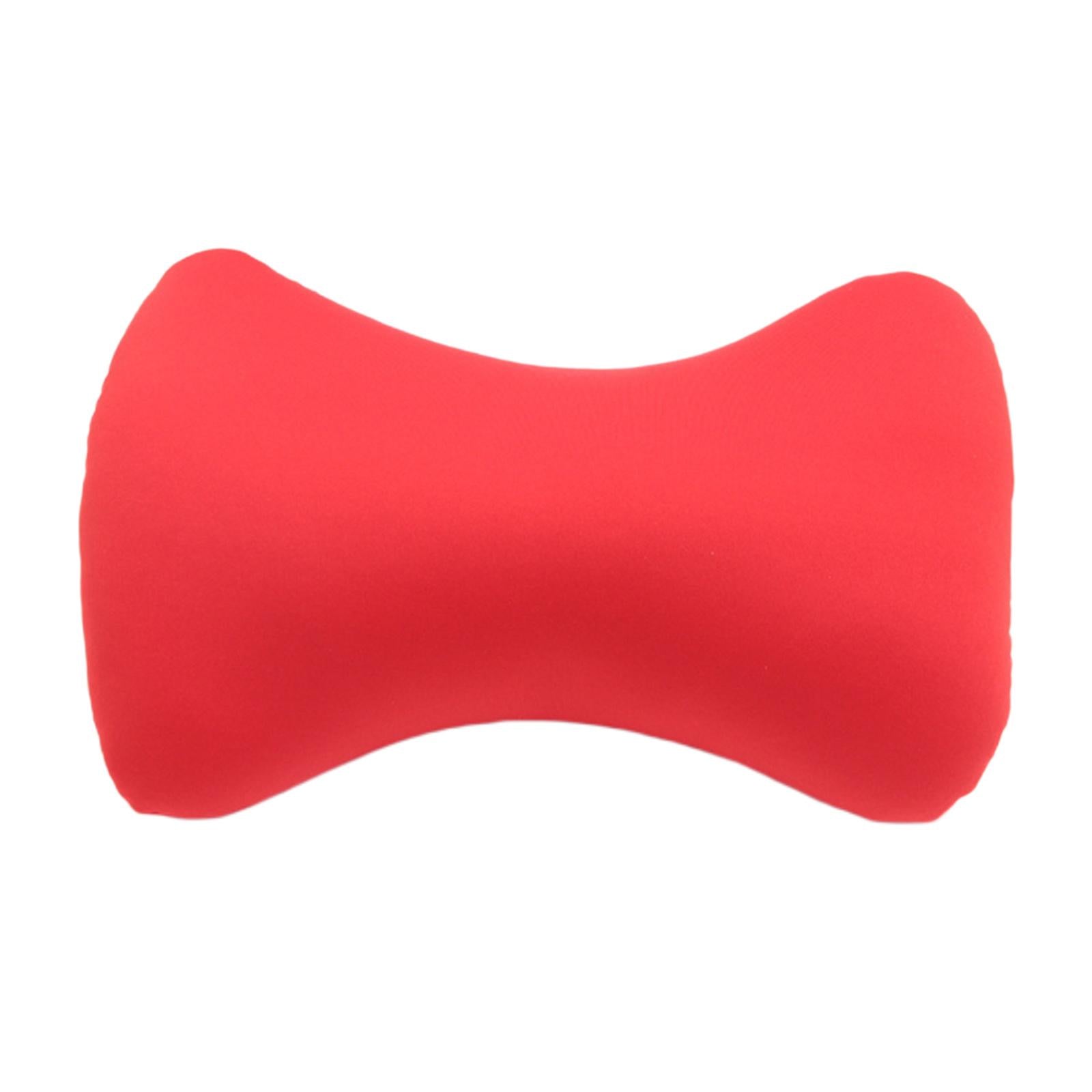 Microbead Back Cushion Neck Support Roll Pillow , 38x20cm Red