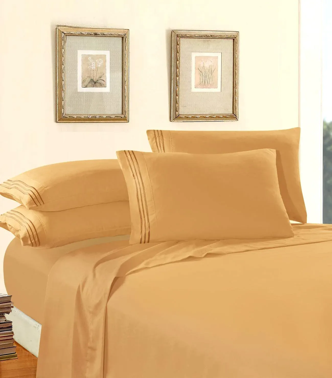 Luxury Soft 1500 Thread Count Egyptian 4 pcs Premium Quality Wrinkle Resistant Coziest Bedding Set Deep Pockets Queen