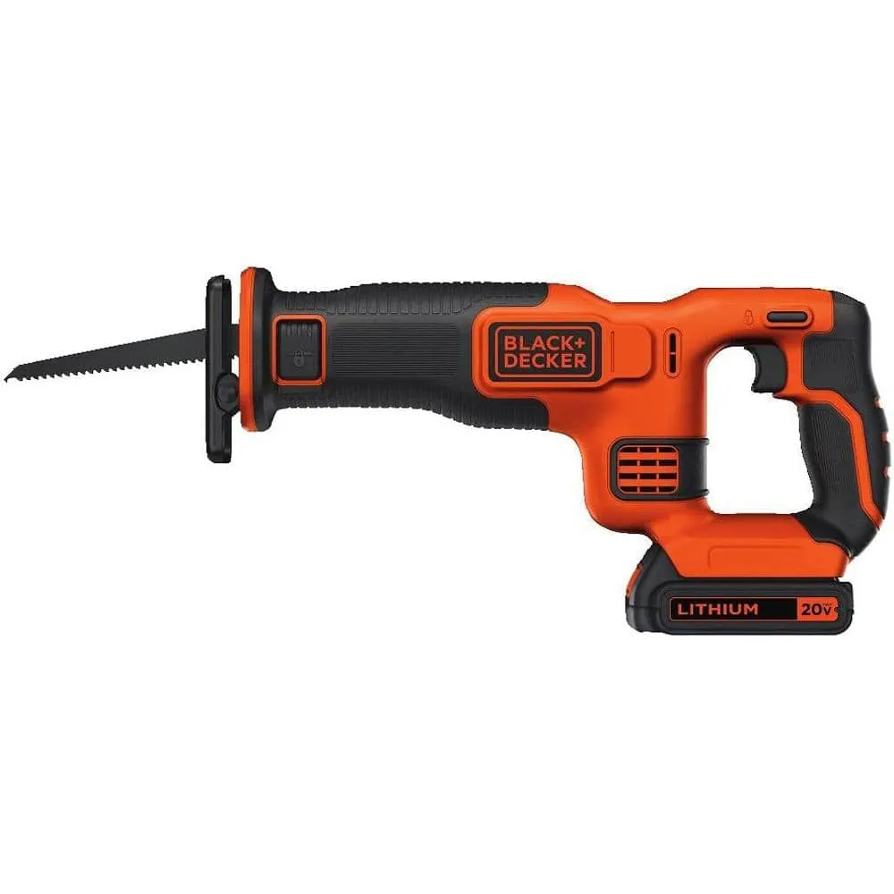 BLACK+DECKER 20V MAX Cordless Reciprocating Saw with 1.5Ahr Battery and Charger BDCR20C