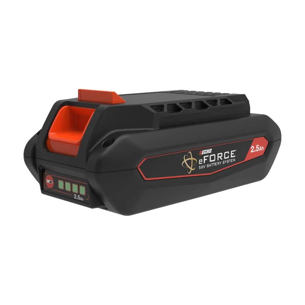 ECHO eFORCE 56V Brushless Cordless Battery 16 in. Attachment Capable String Trimmer and 2.5Ah Battery and Charger DPAS-2100SBC1