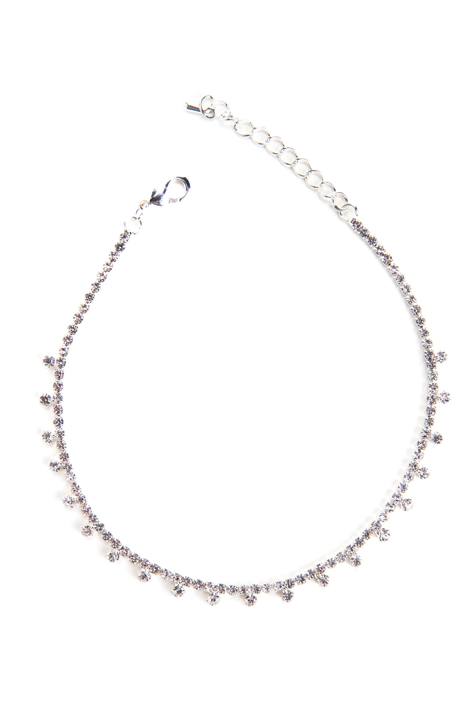 Rhinestone Drop Anklet