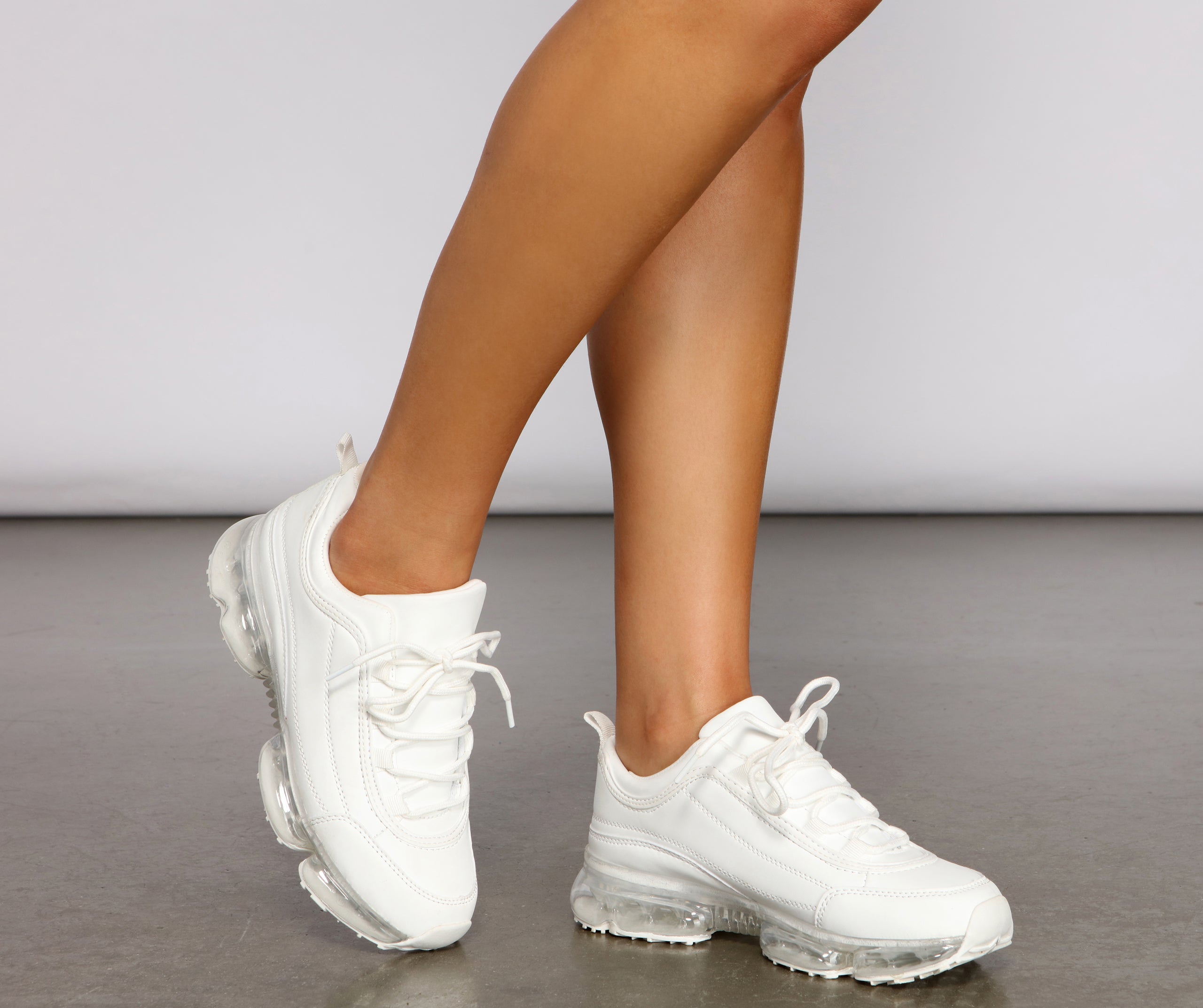 Casual Vibes Faux Leather Jelly Sneakers