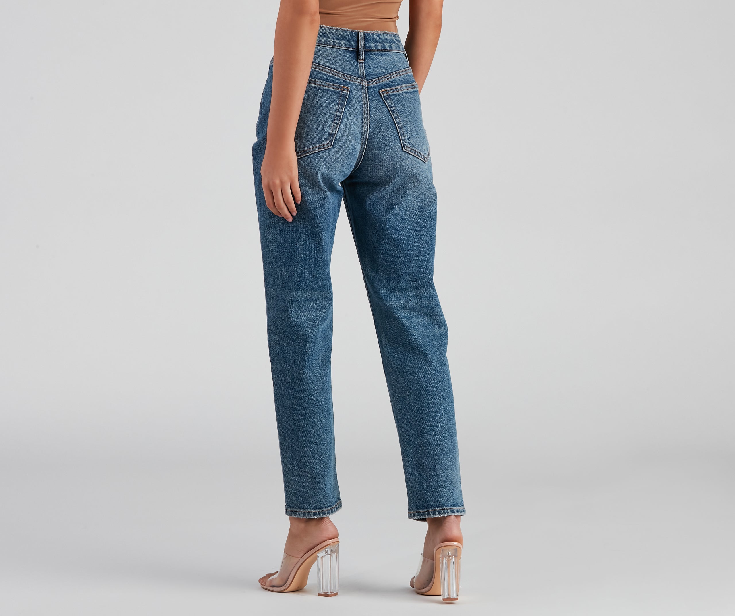 High-Rise Classic Straight-Leg Jeans