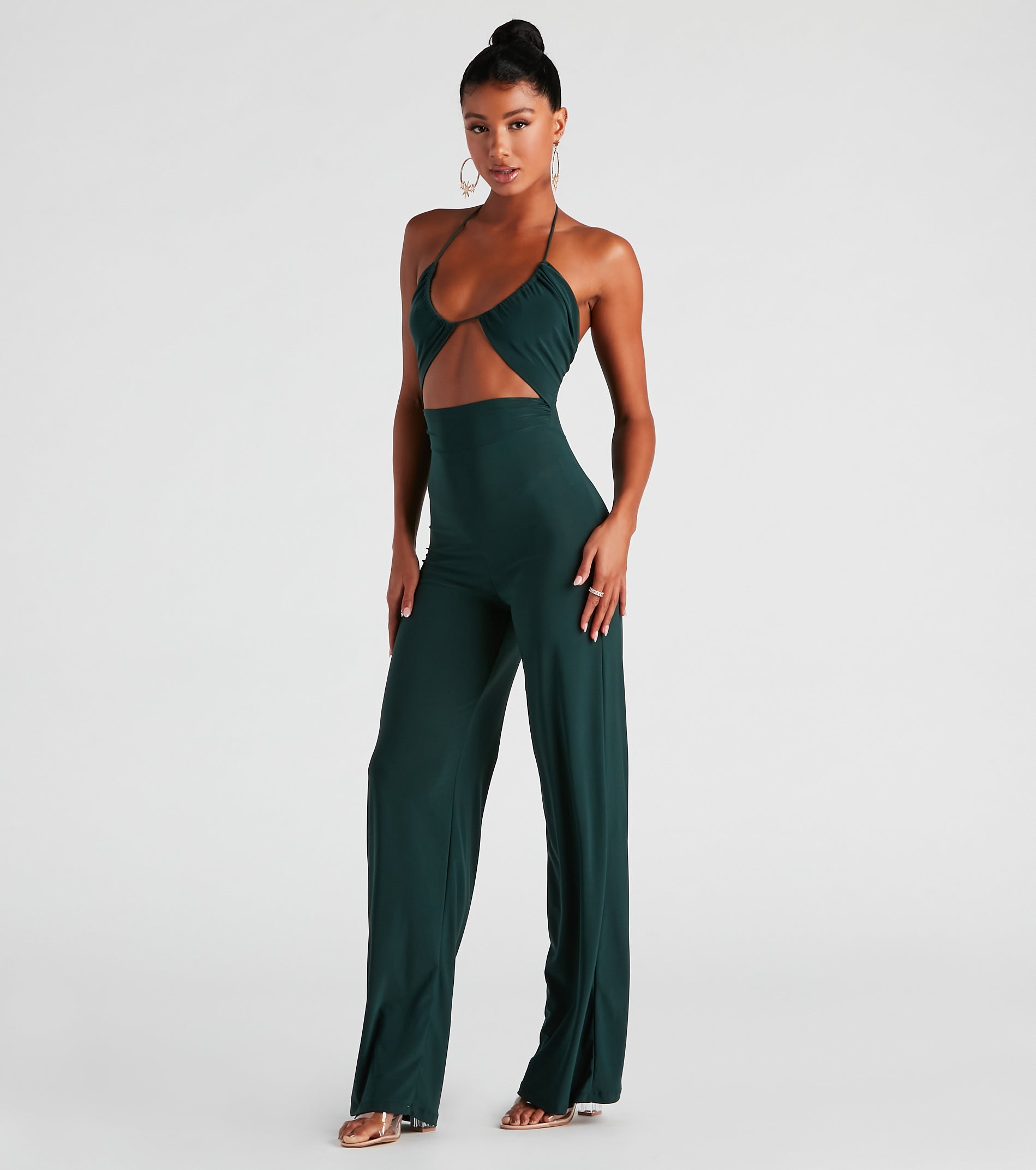 Sleek And Sultry Halter Jumpsuit