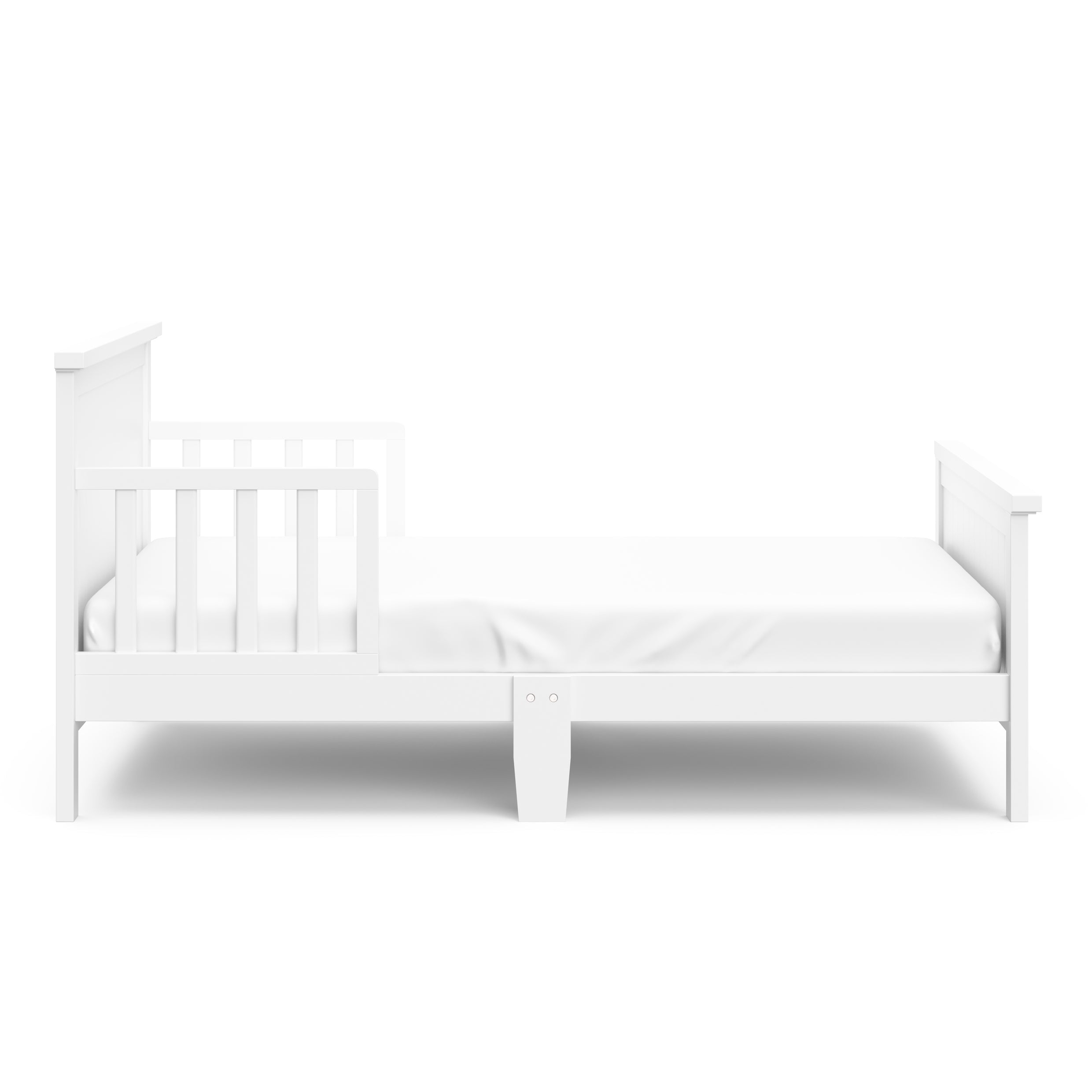 Graco Bailey Wood Single Toddler Kids Bed, Guardrails Included White