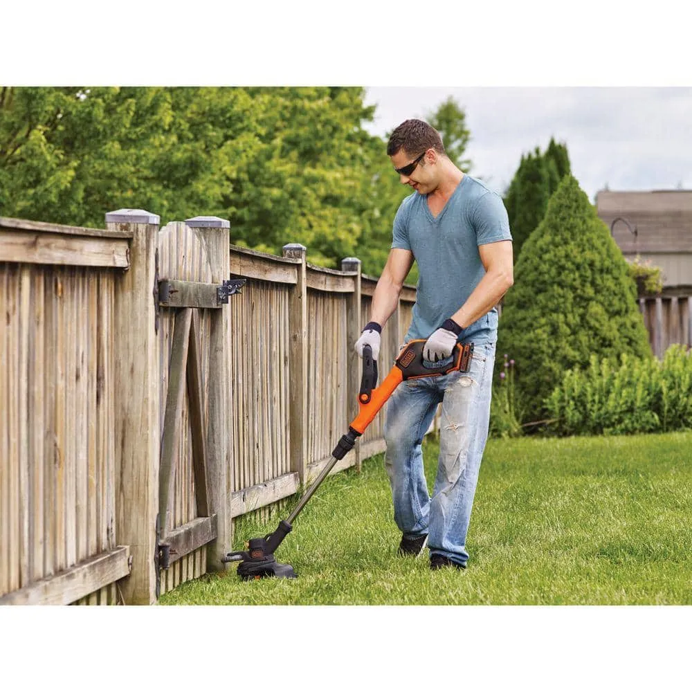 BLACK+DECKER 20V MAX Cordless Battery Powered 2-in-1 String Trimmer & Lawn Edger Kit with (1) 2.5Ah Battery & Charger LST522