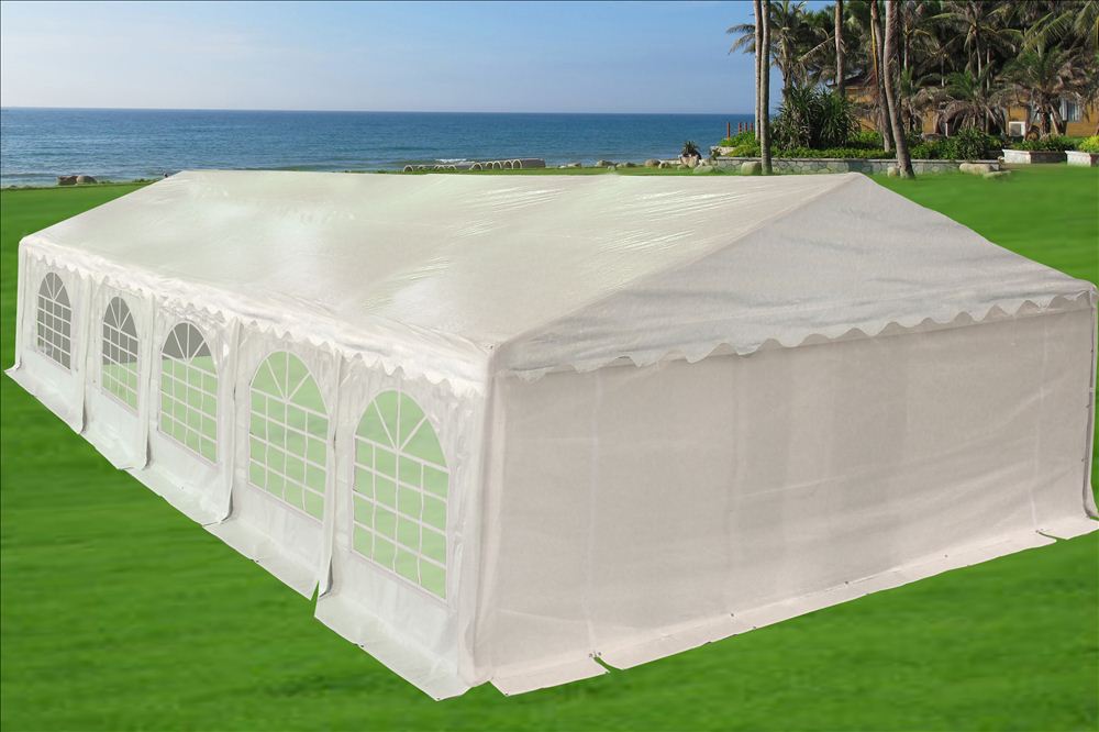 32'x20' PE Waterproof Party Tent Wedding Canopy Shelter - White - By DELTA Canopies