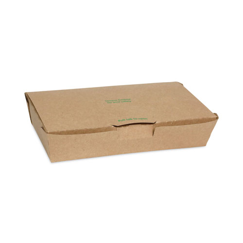 Pactiv Earth Choice Tamper Evident Paper OneBox | 9 x 4.85 x 2， Kraft， 100