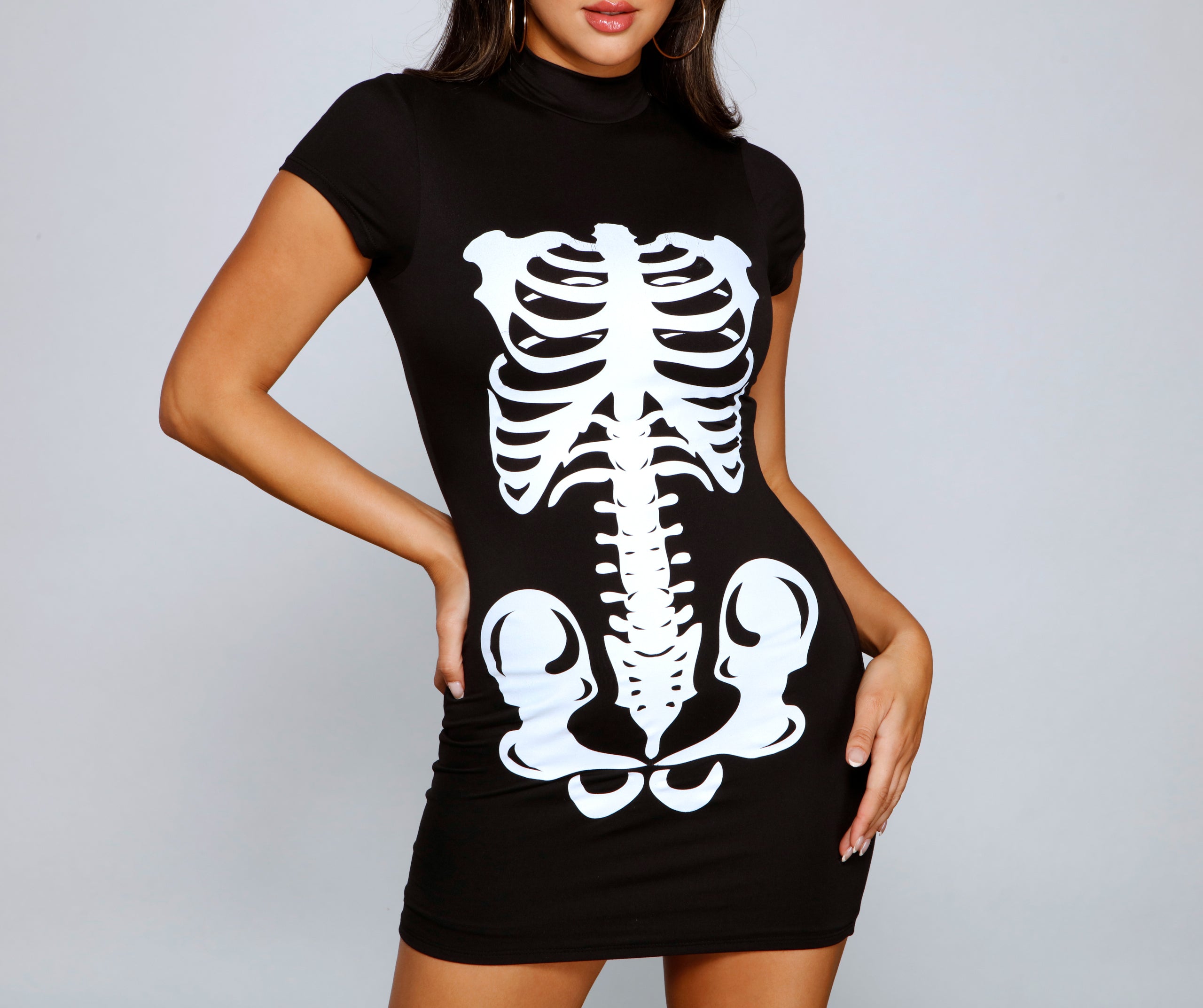 Bad To The Bone Halloween Mini Dress
