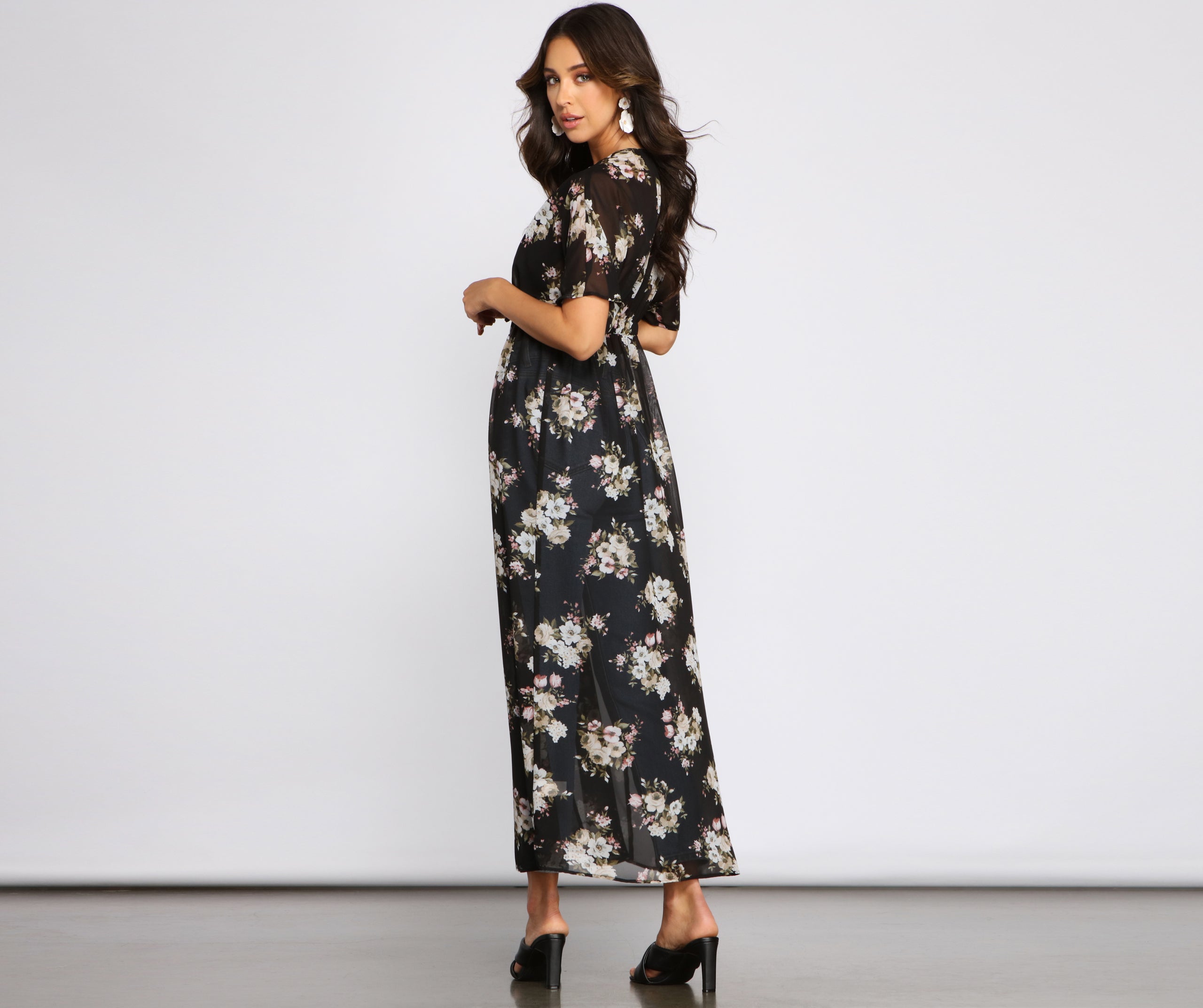 Floral Vibes Chiffon Duster