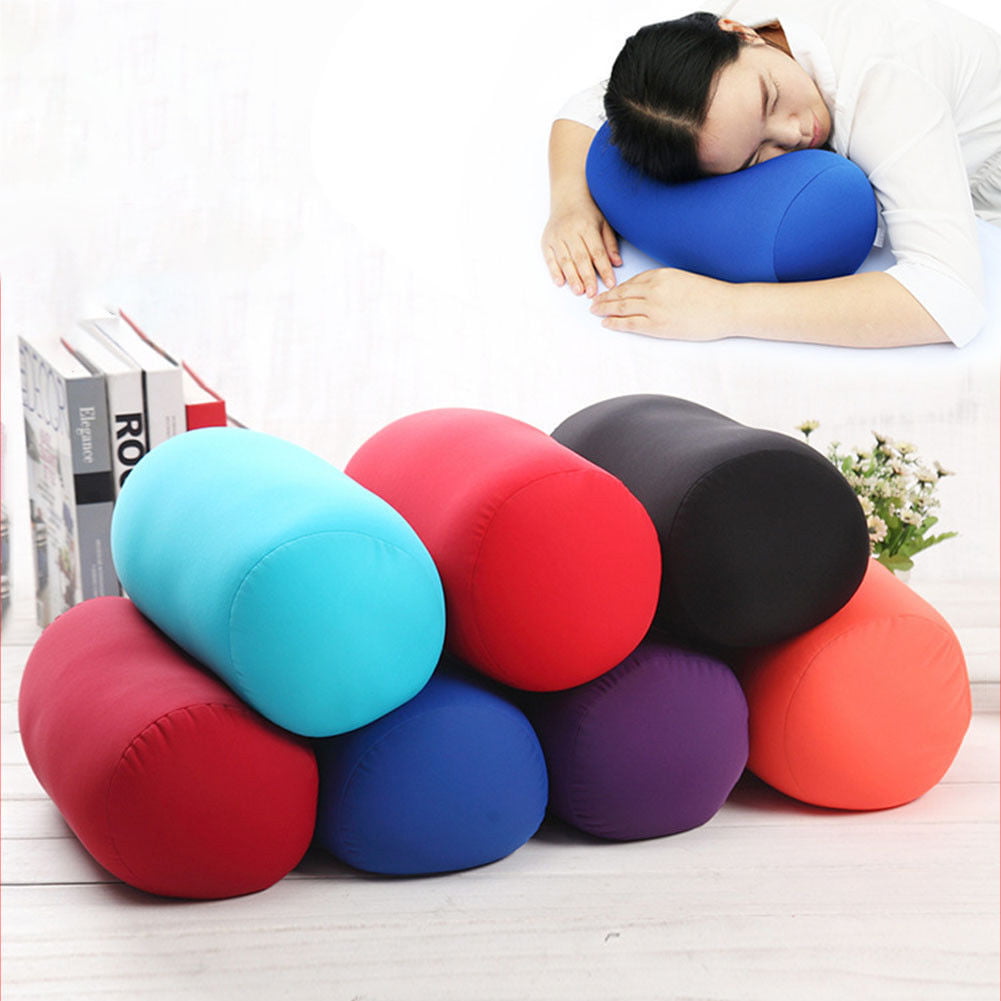 Round Cervical Roll Cylinder Bolster Pillow, Soft Neck Roll Memory Foam Pillow, Round Nap Neck Pillow Cushion
