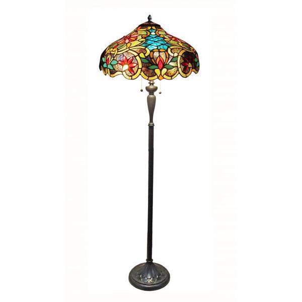  Style Victorian Design 2-light Dark Antique Bronze Floor Lamp