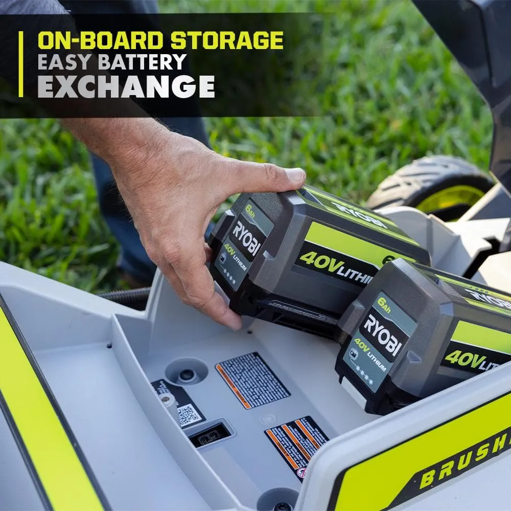 RYOBI 40V HP Brushless 20 in. Cordless Battery Walk Behind Push Mower with 6.0 Ah Battery and Charger RY401170