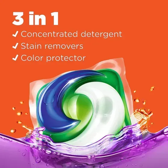 PODS Liquid Laundry Detergent Soap Pacs, HE Compatible, Powerful 3-in-1 Clean in one Step, Spring Meadow Scent, 76 Count