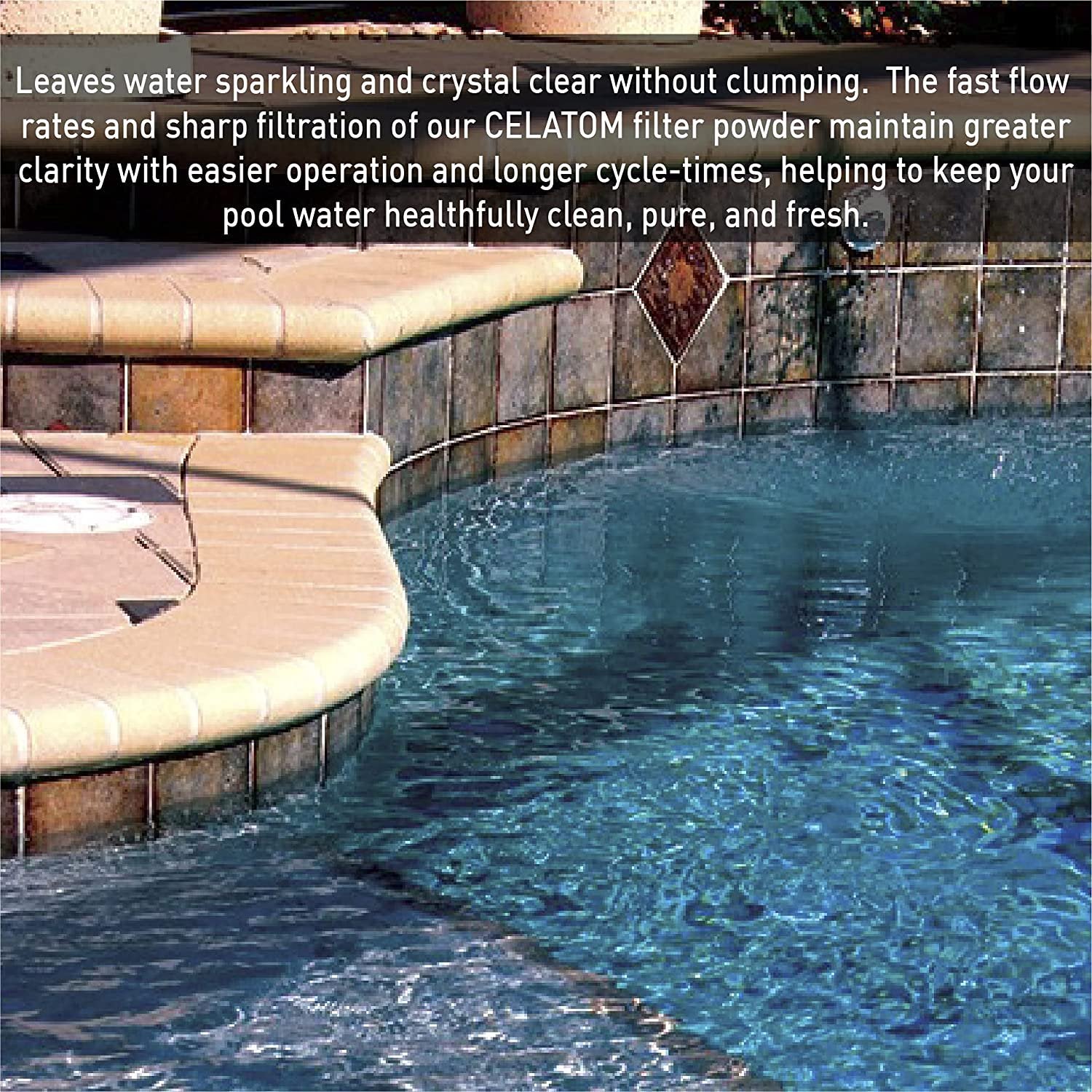 Celatom Diatomaceous Earth DE Pool Filter Aid – Swimming Pool & Spa Filtration 50lb