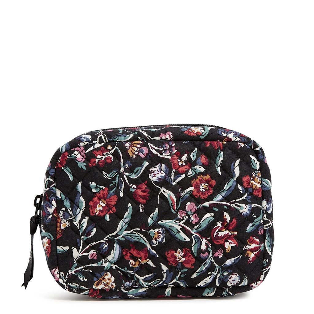 Vera Bradley : Zip-Around Jewelry Folio in Perennials Noir - Koa Koa