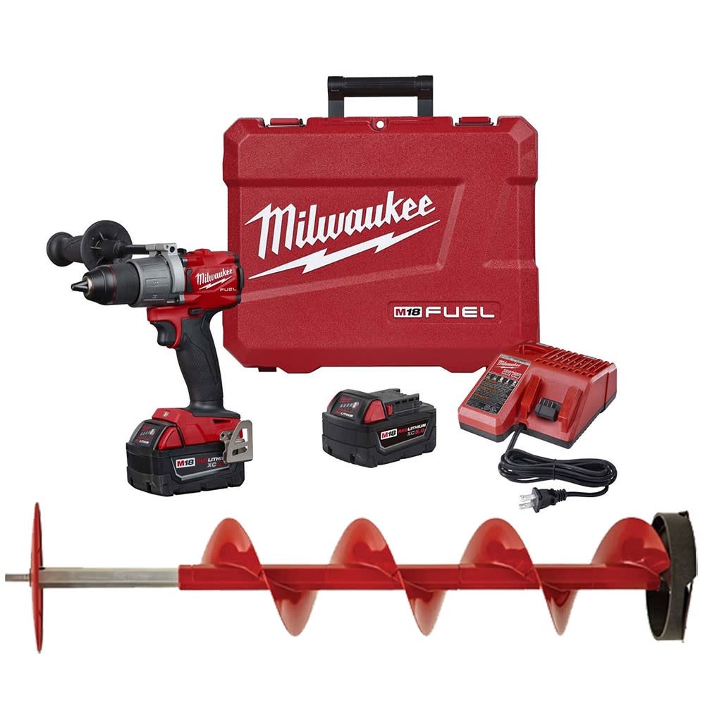 8 Ice Auger with Milwaukee 2803-22 Drill