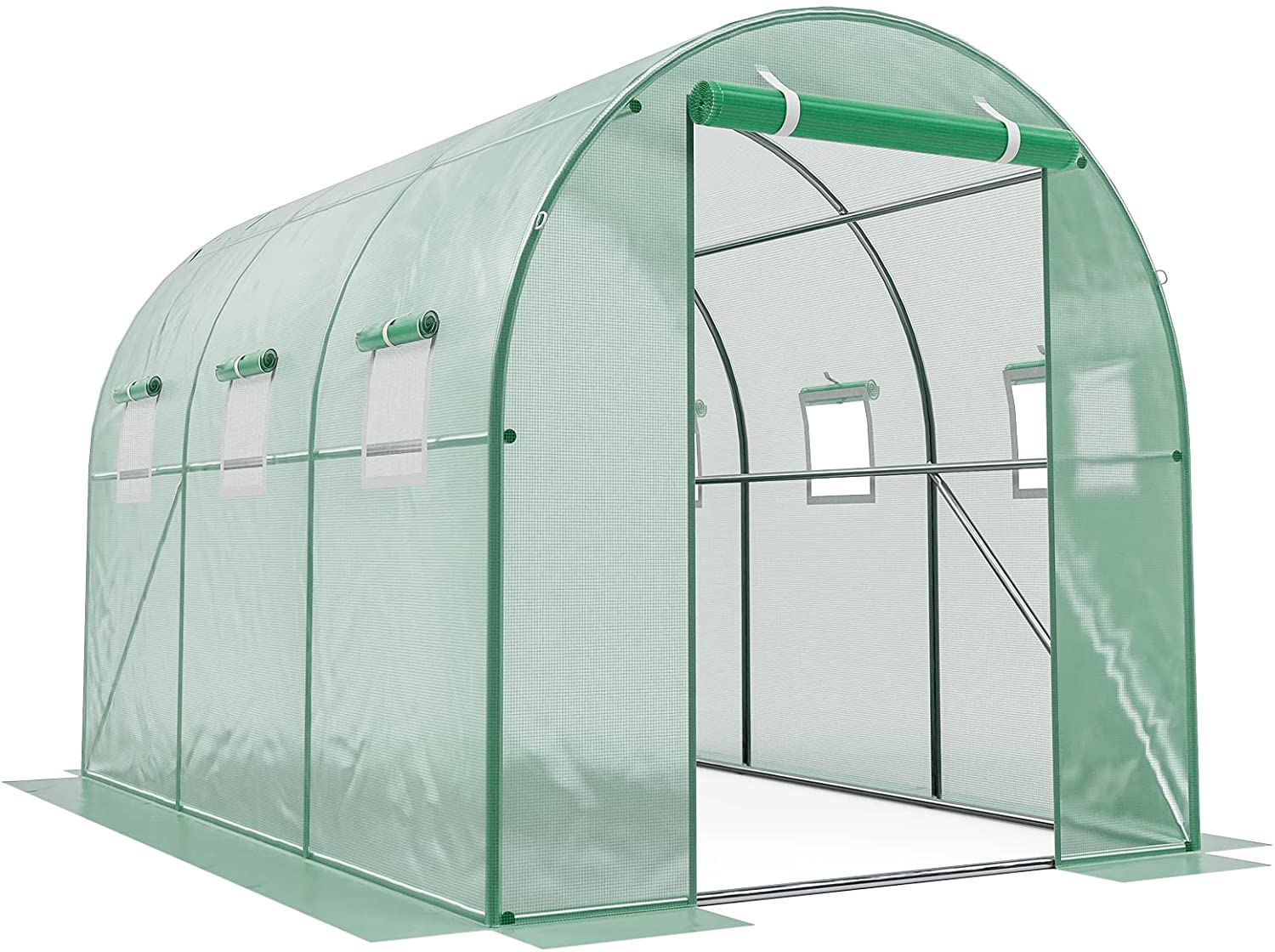 Oarlike Greenhouse for Outdoors 10x7x7FT Upgraded Large Hot House for Green Garden Plant w/ Heavy Duty Galvanized Steel Frame Portable Walk-in Tunnel Tent