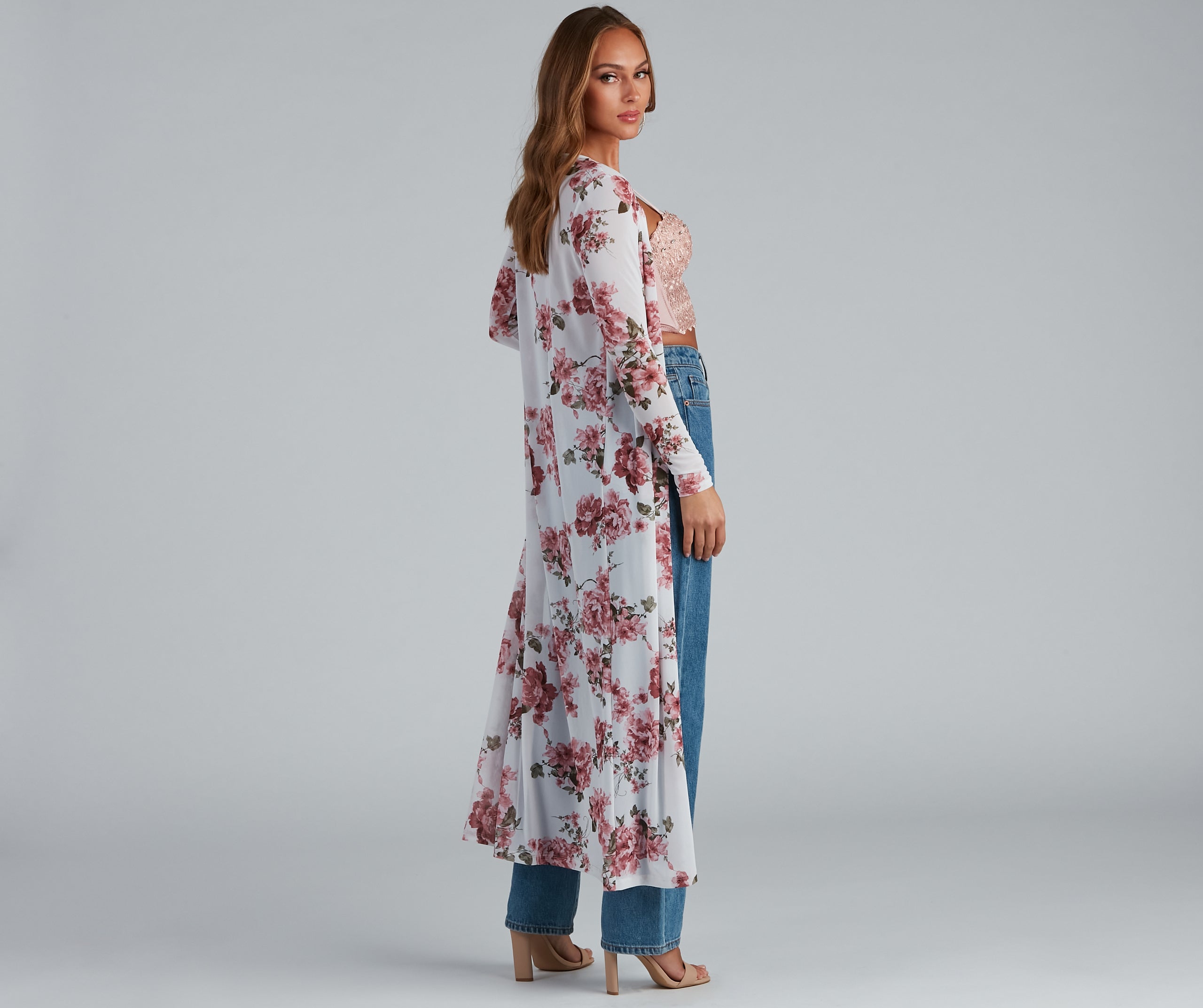 Floral Frolic Mesh Duster