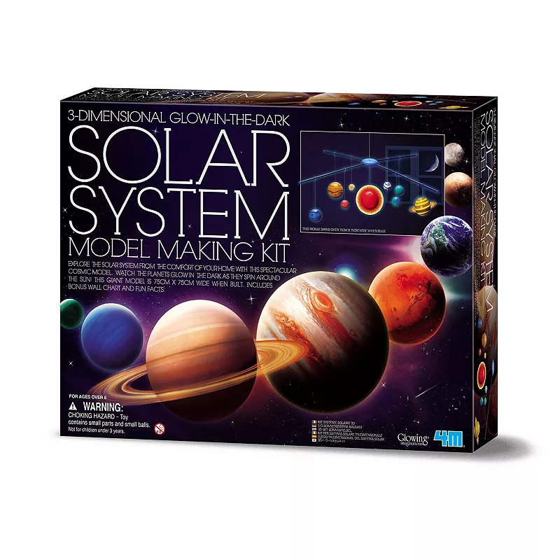 4M 3D Glow-In-The-Dark Solar System Model Making Science Kit