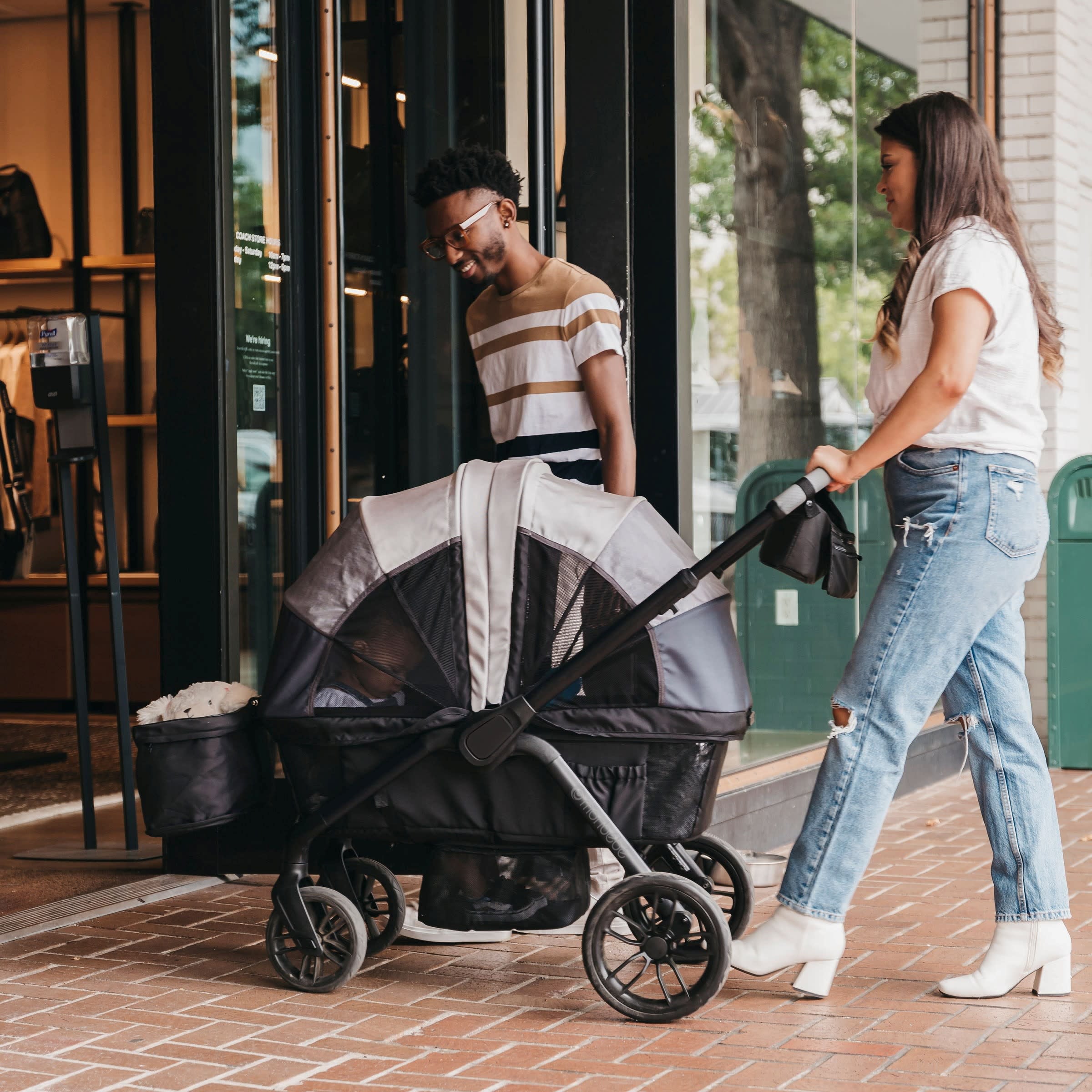 Monbébé Everyday Outings Wagon Stroller, Cobblestone Grey