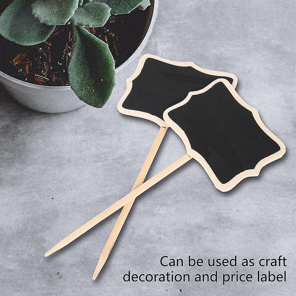 10pcs Mini Wood Chalkboard，wooden Chalkboard Plant Labels Markers For Garden Decor， Flower Price Tags， Plant Markers