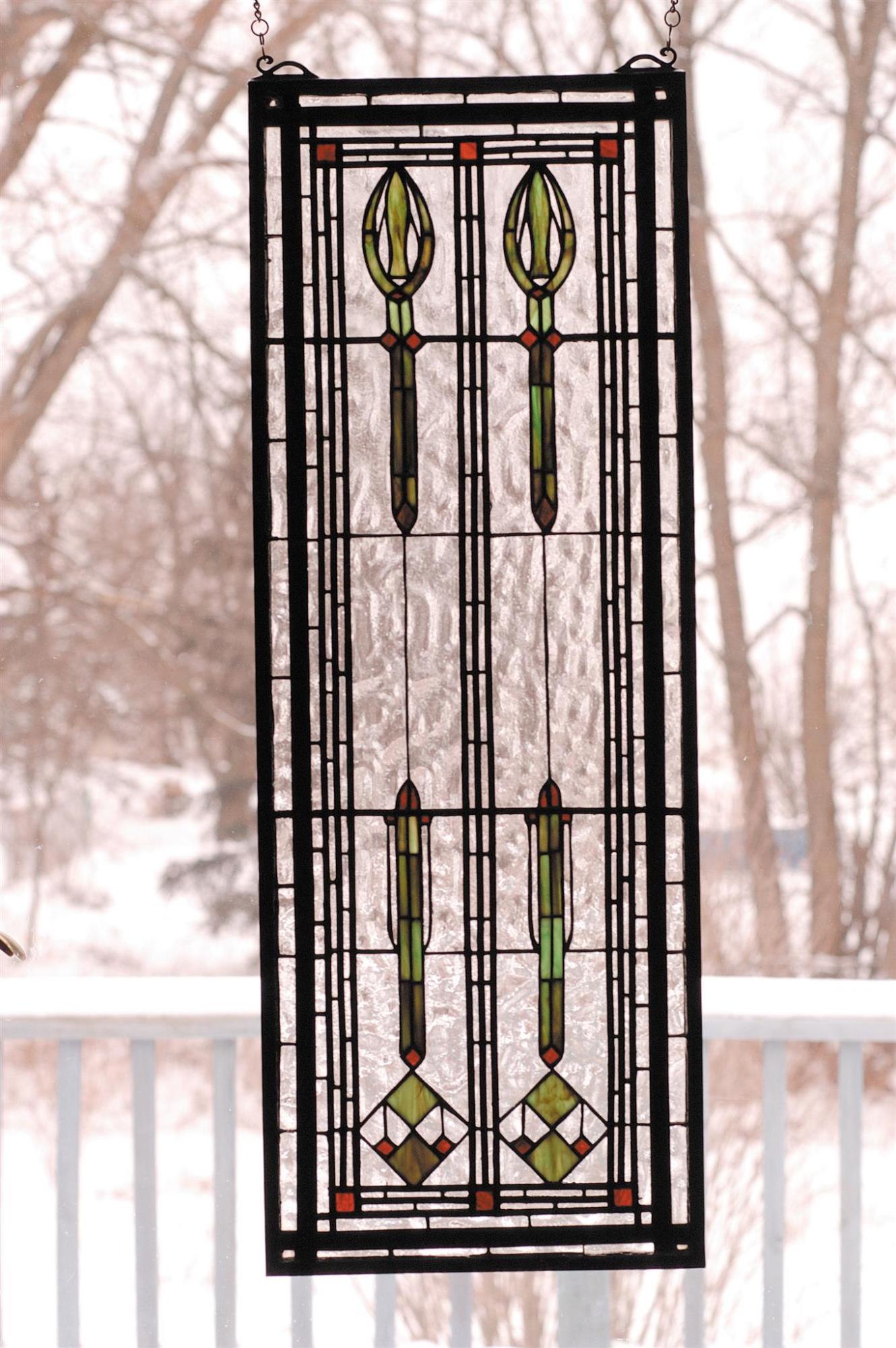 Meyda  68020 Stained Glass  Window From The Arts & Crafts Collection -